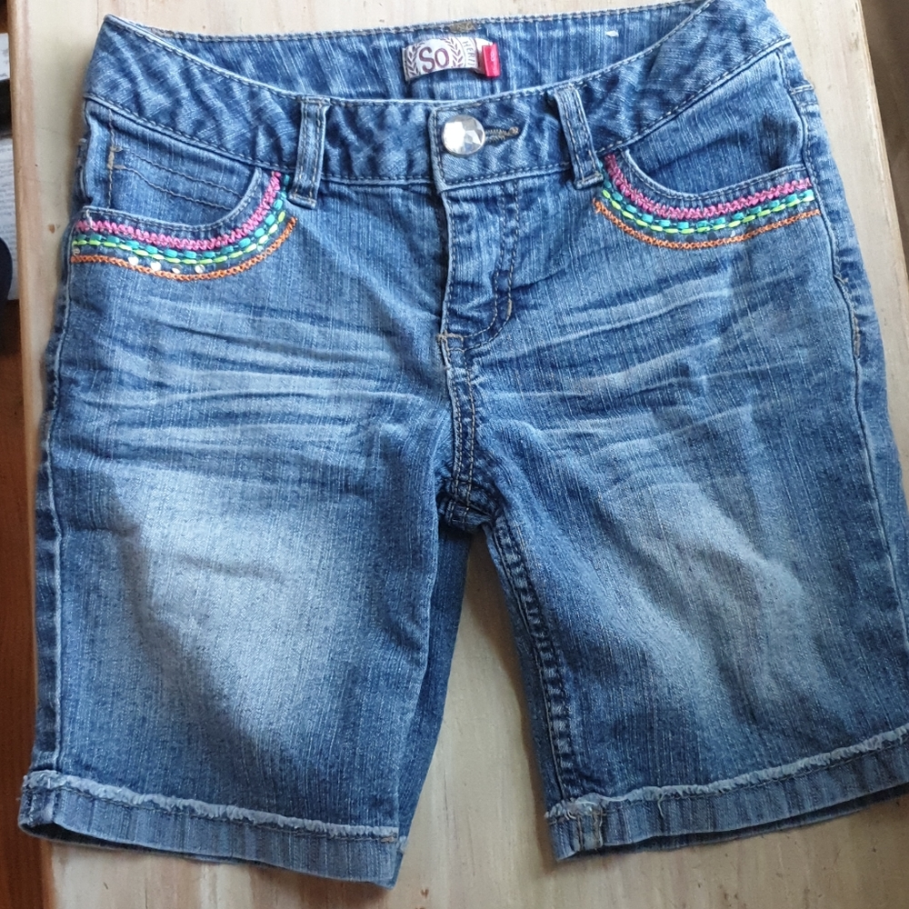 Denim shorts
